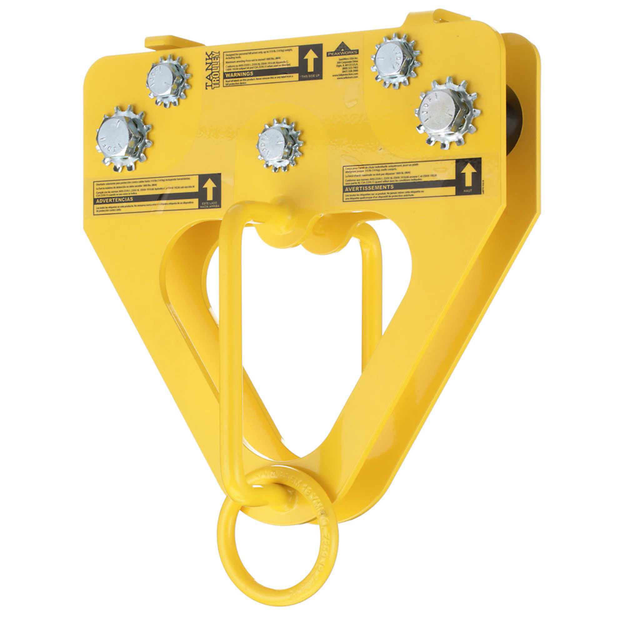 Peak Works, Carbon Steel Tank Trolley Anchor, 310 lb Load, Weight Capacity 5000 lb, Harness Size One Size, Model# V82235